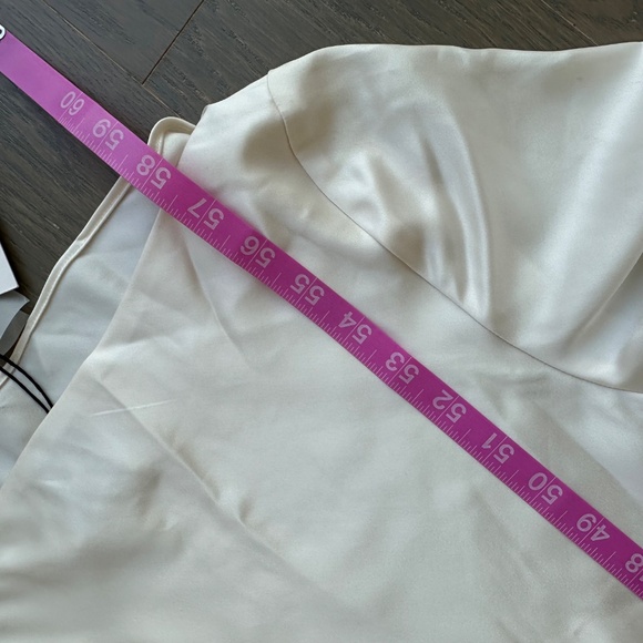 Reformation CIANA Satin Long Sleeve Maxi Dress Wedding Bridal FIOR DI LATTE Sz 2 - Picture 15 of 15